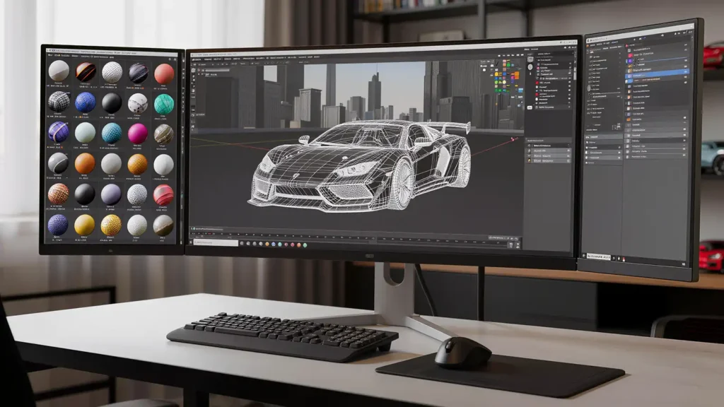 Customizing 3D models, materials